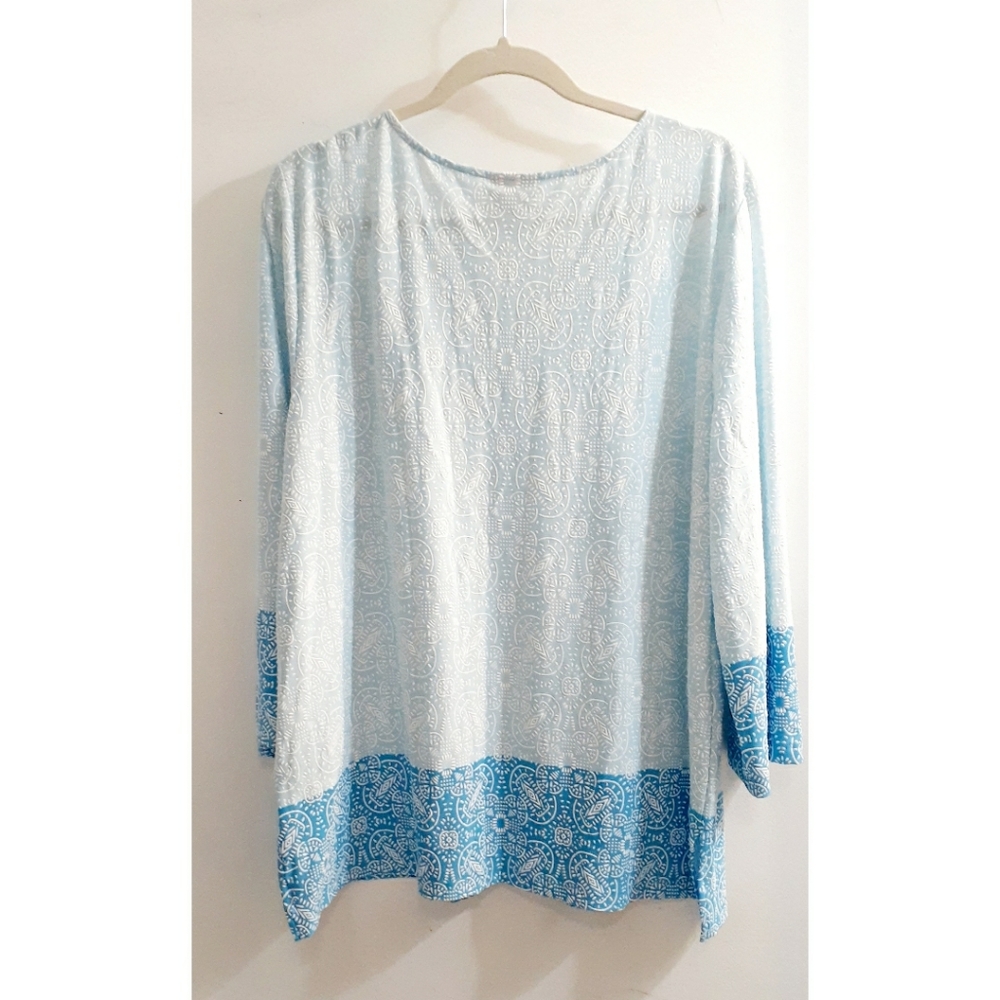 Ruby Rd blouse. Blue. - Picture 2 of 6